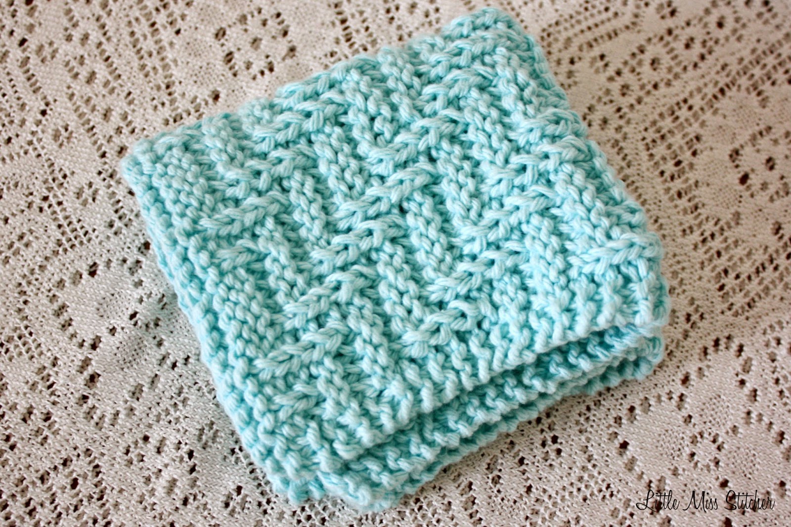 Little Miss Stitcher 5 Free Knit Dishcloth Patterns