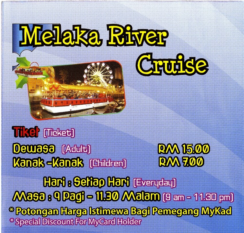river cruise ticket melaka