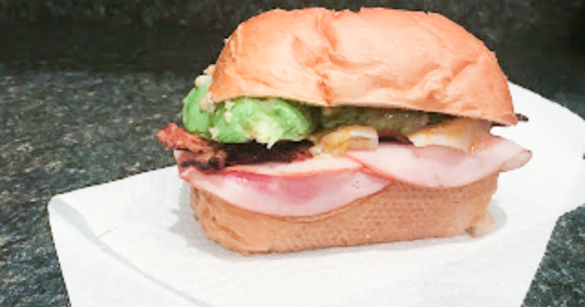 The Girl with the Red Nikon Honey Bacon Club Sandwich