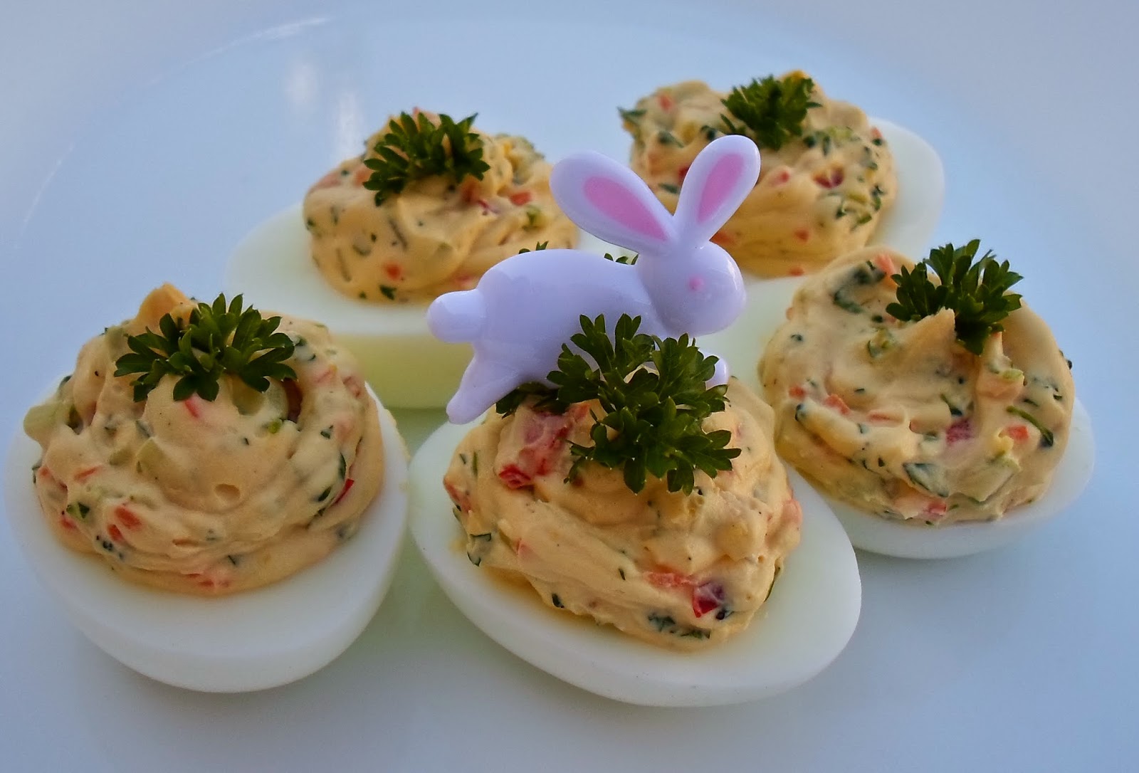 Happier Than A Pig In Mud Veggie Medley Deviled Eggs and Decorated