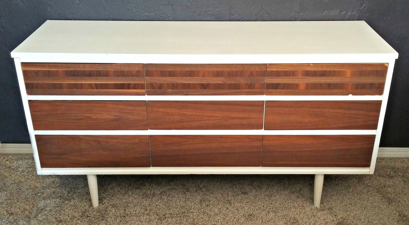 MidCentury Modern Lowboy Dresser Makeover Little Vintage Cottage