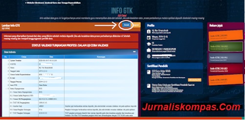 Cara Cek Dan Cetak Info Gtk Semester I Periode Bulan Januari Hingga Juli Tahun 2021 Jurnalis Kompas