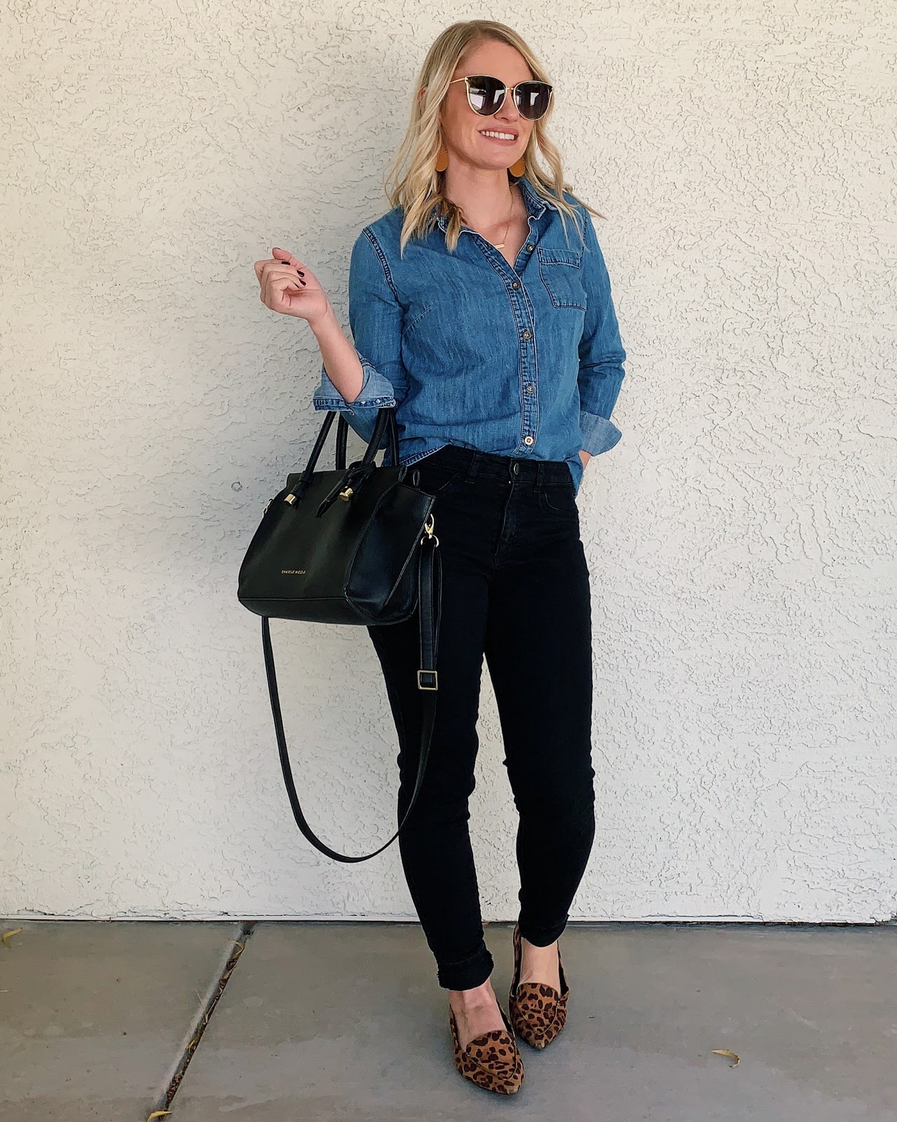 black denim shirt combination