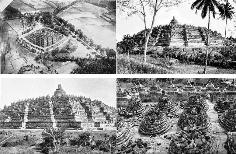 Gambar bentuk candi Borobudur