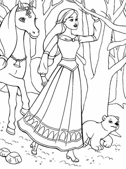 Kids Page: Barbie Coloring Pages for Childrens