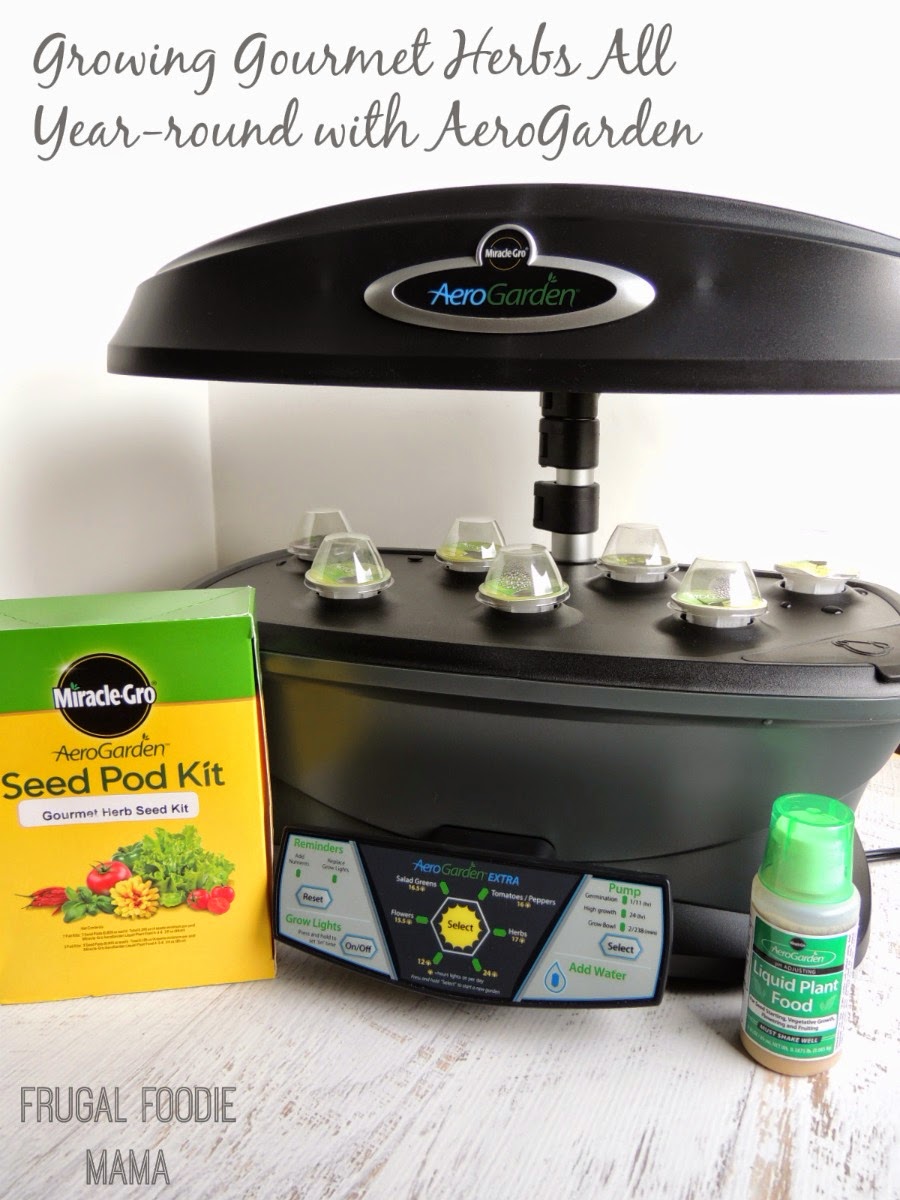 Grow Gourmet Herbs All Year-round when you when an #AeroGarden on thefrugalfoodiemama.com #indoorgardening Ends 12/19/14