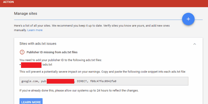 Cara Mengatasi Publisher ID Missing From Ads.txt Files Pada Google Adsense