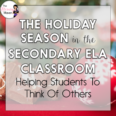 Don't fight the holiday spirit! Embrace it by incorporating holiday themed lessons and activities in your classroom. Middle school and high school English Language Arts teachers discussed their schools approach the holidays and how they recognize the holidays in their own classroom. Teachers also shared how to keep students focused on learning and encourage students to think of others this time of year. Read through the chat for ideas to implement in your own classroom.