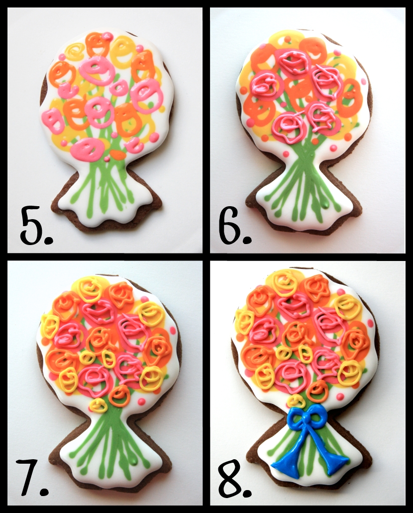 Flower Bouquet Cookies How To