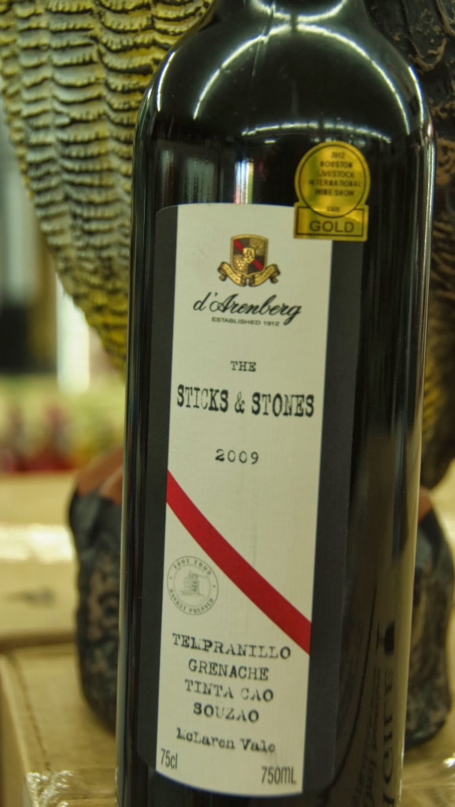 OUTSTANDING WINES. d'Arenberg 2009 The Sticks and Stones