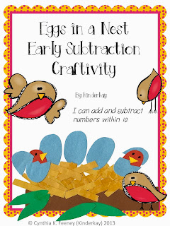 http://www.teacherspayteachers.com/Product/Eggs-in-a-Nest-Subtraction-Craftivity-672669