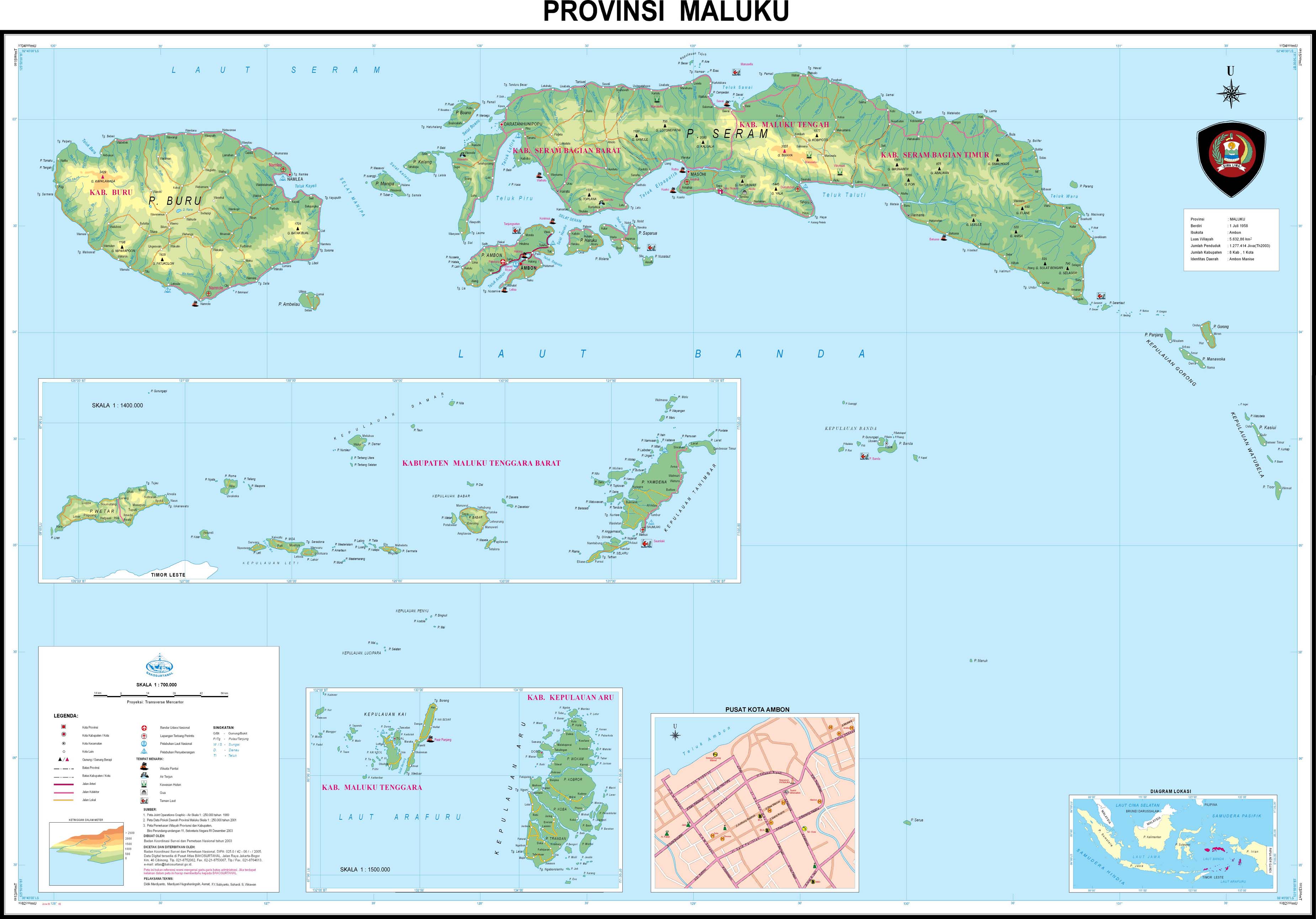  Peta Kota Peta Provinsi Maluku 