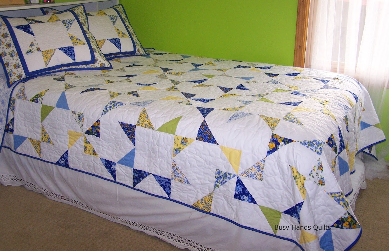 Busy Hands Quilts Custom FullSize Starboard Quilt in Summer Breeze {a