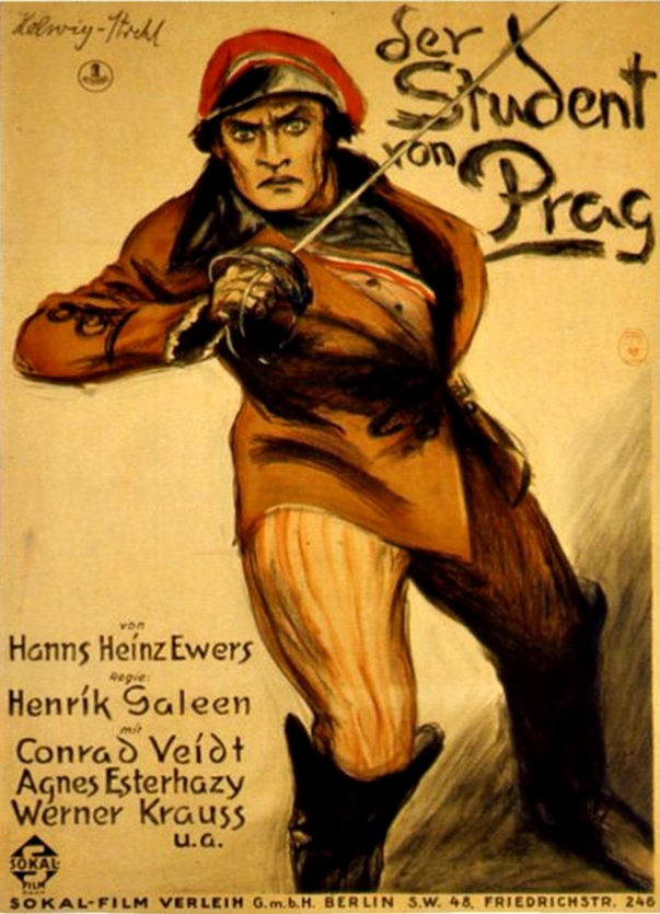 Cartel El estudiante de Praga (1926)