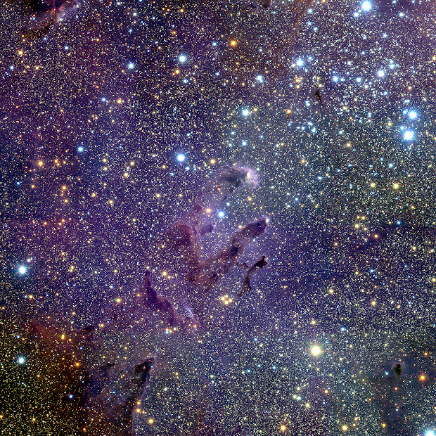 The VLT catches the Eagle Nebula's EGGs inside the Snake!