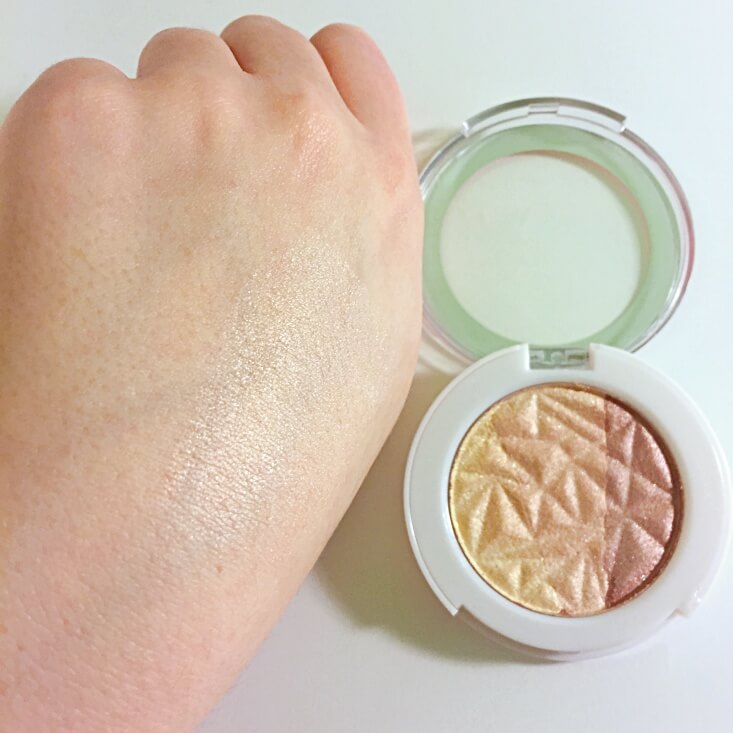 Hard Candy Just Glow Rose Gold Highlighter swatch Hard Candy Just Glow Rose Gold Highlighter swatch