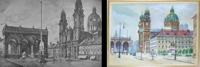 Hitler paintings Hitler feldherrnhalle paintings