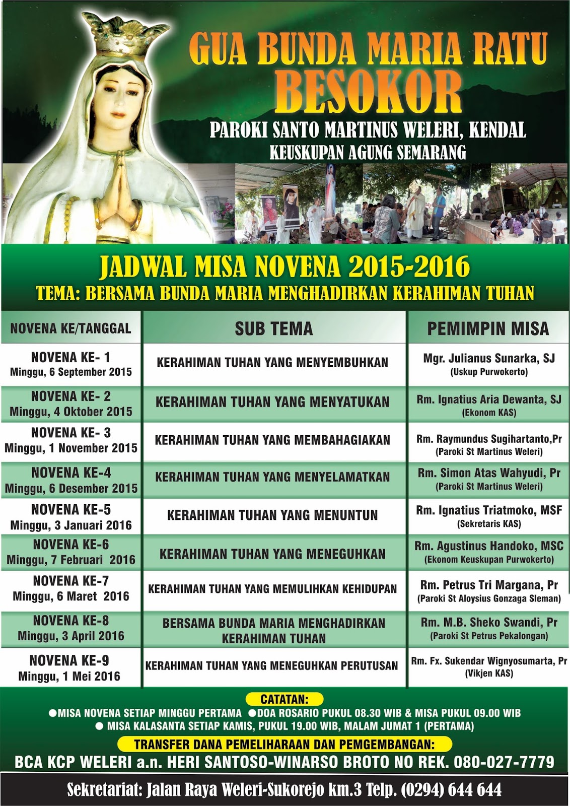 Jadwal Misa Novena Gua Maria Ratu Besokor Weleri 2015-2016 ...