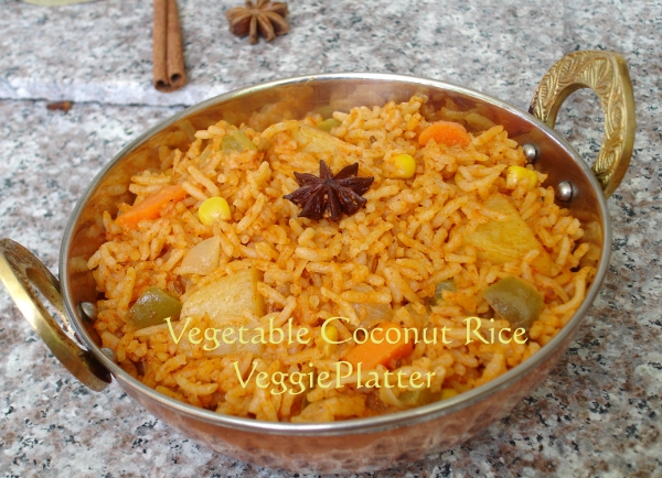 Veggie Platter: Vegetable - Coconut Rice