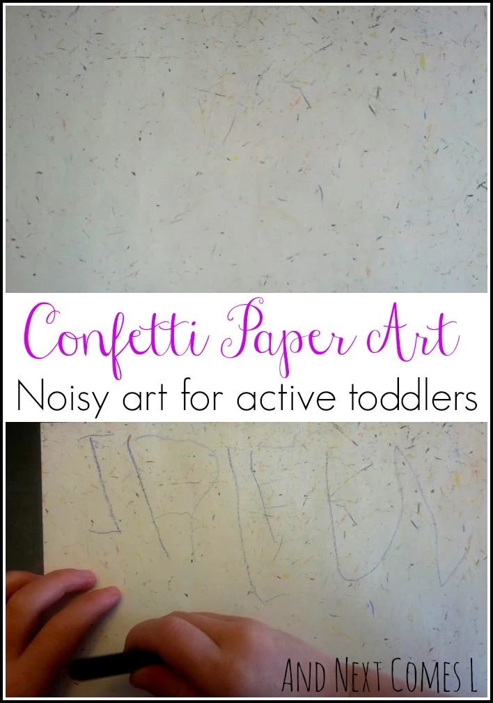Confetti paper art for toddlers from And Next Comes L