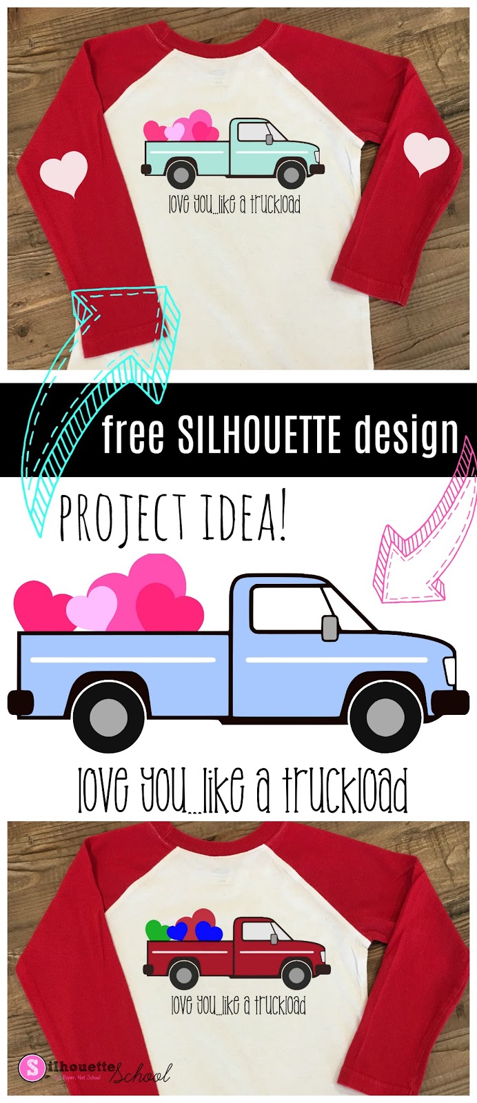 Free Silhouette Valentines Design Love You Like A Truckload Silhouette School