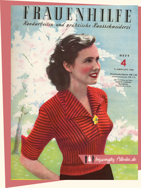 The Vintage Pattern Files: Free 1950s Knitting Pattern - Gestreifter Jumper