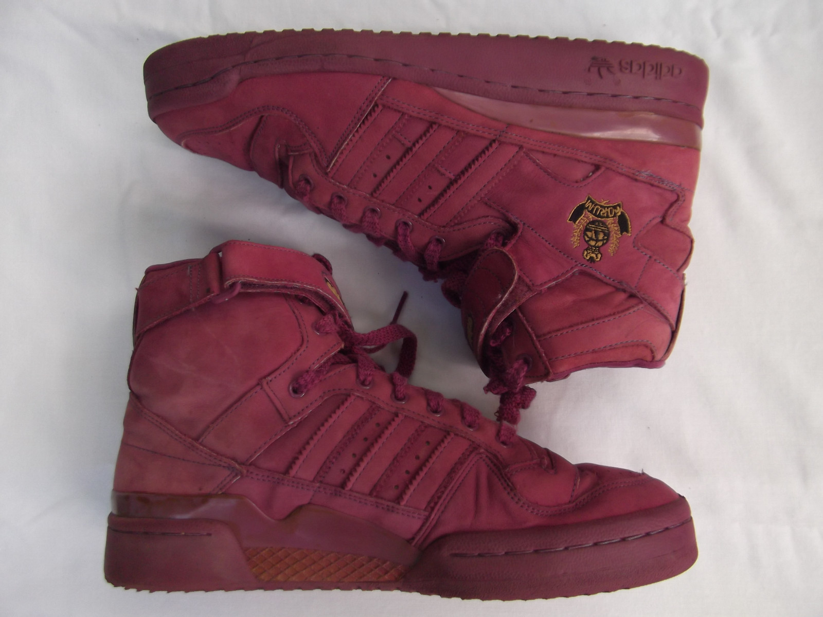 1992 ADIDAS FORUM HI CREST burgundy