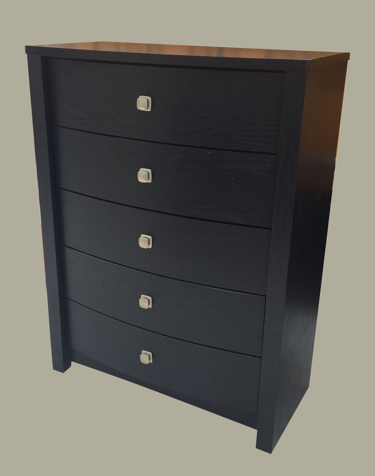 Uhuru Furniture & Collectibles Contemporary Black Chest of Drawers