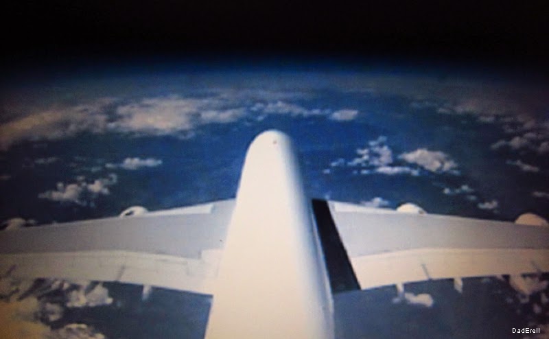 En vol A380 Vue caméra extérieure