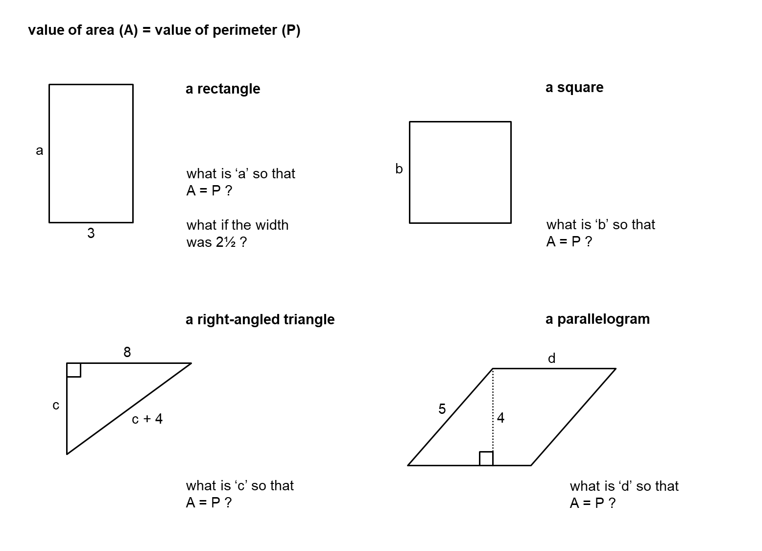 Triangles with same area but different perimeter image