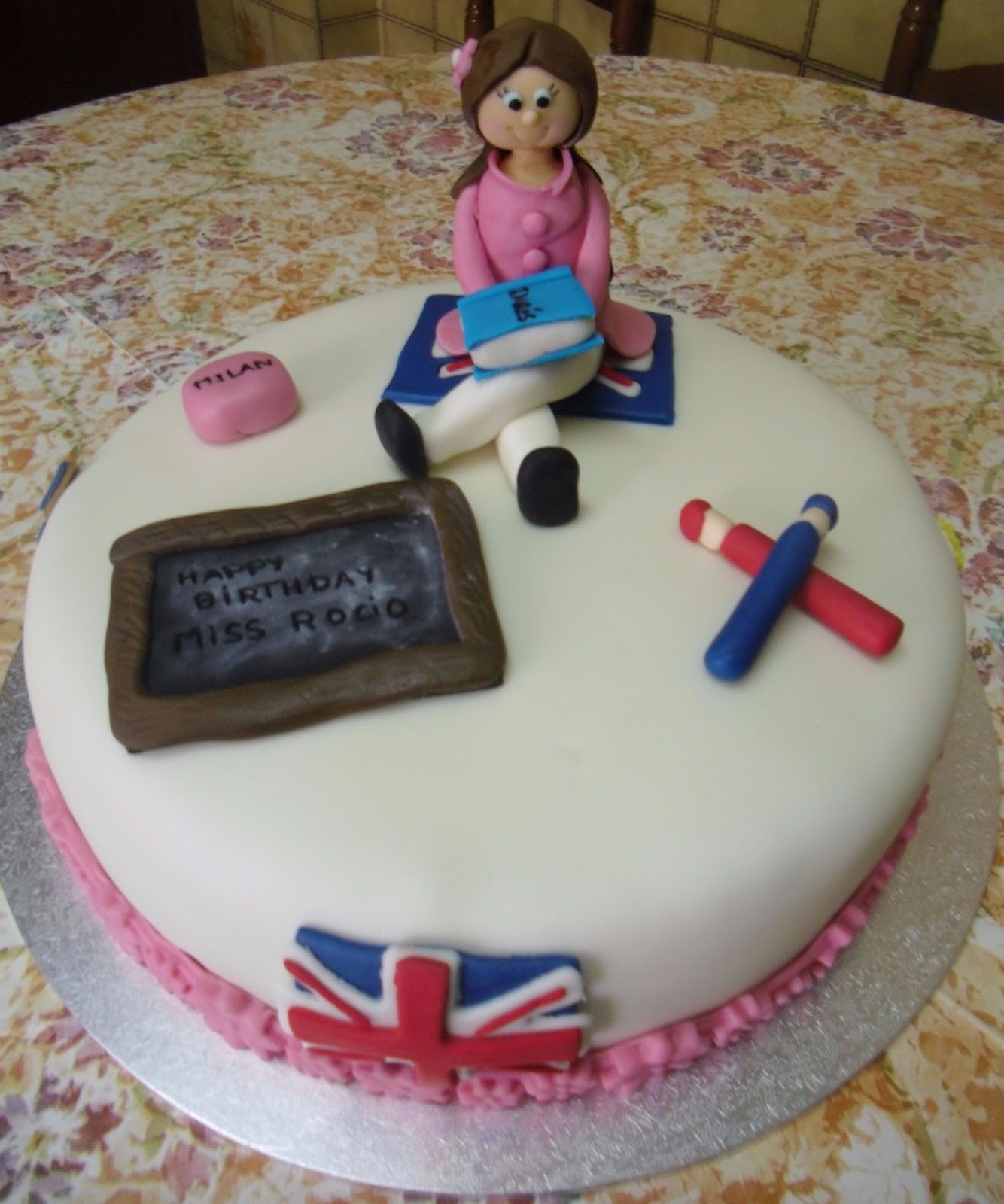 Monikeich's Sweet Tarta fondant profesora de inglés