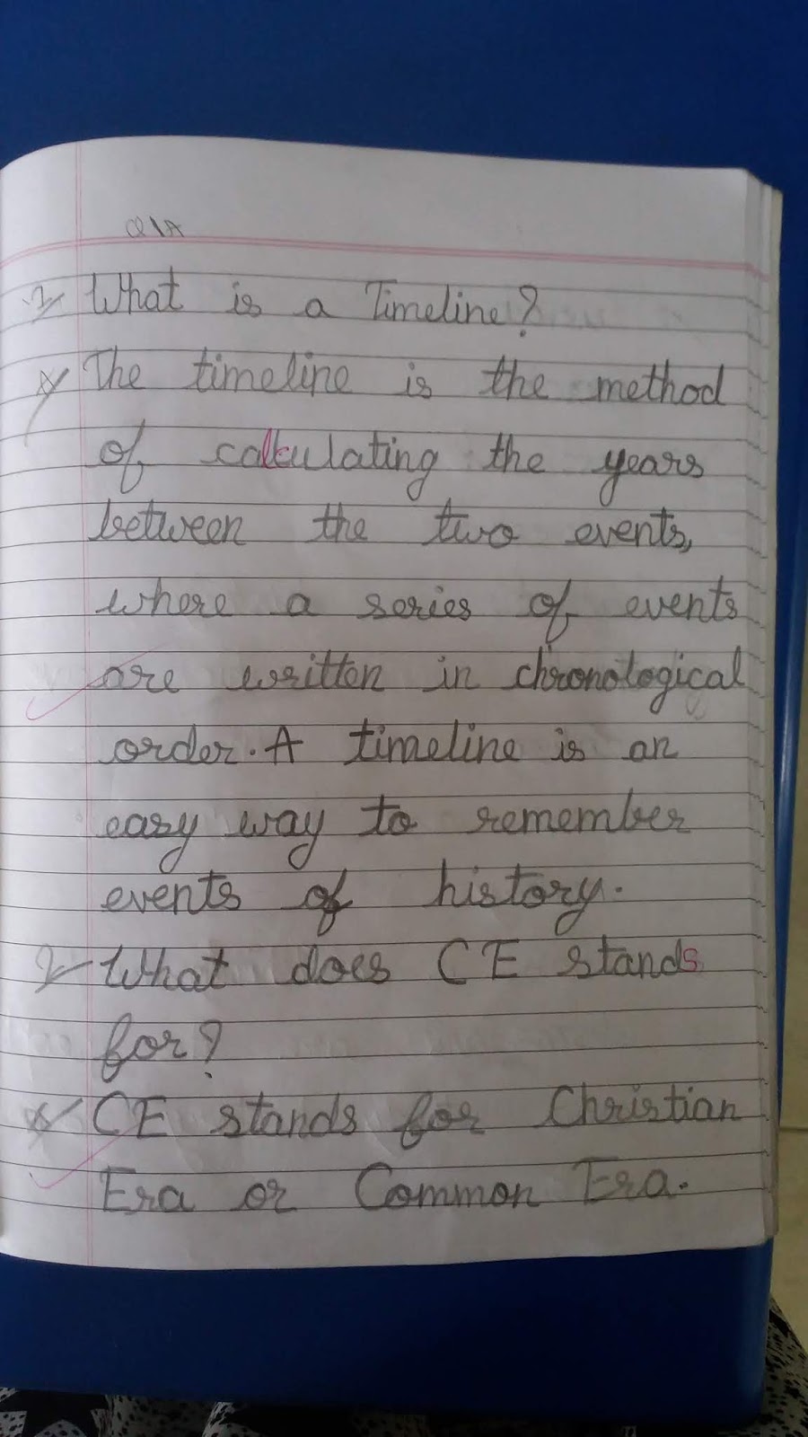 Class 3 EVS notebook work of Beginning Of Time