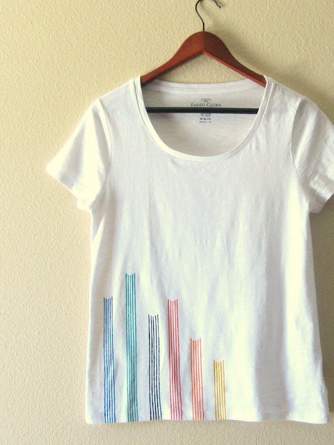 stayathomeartist.com: linear design t-shirt...