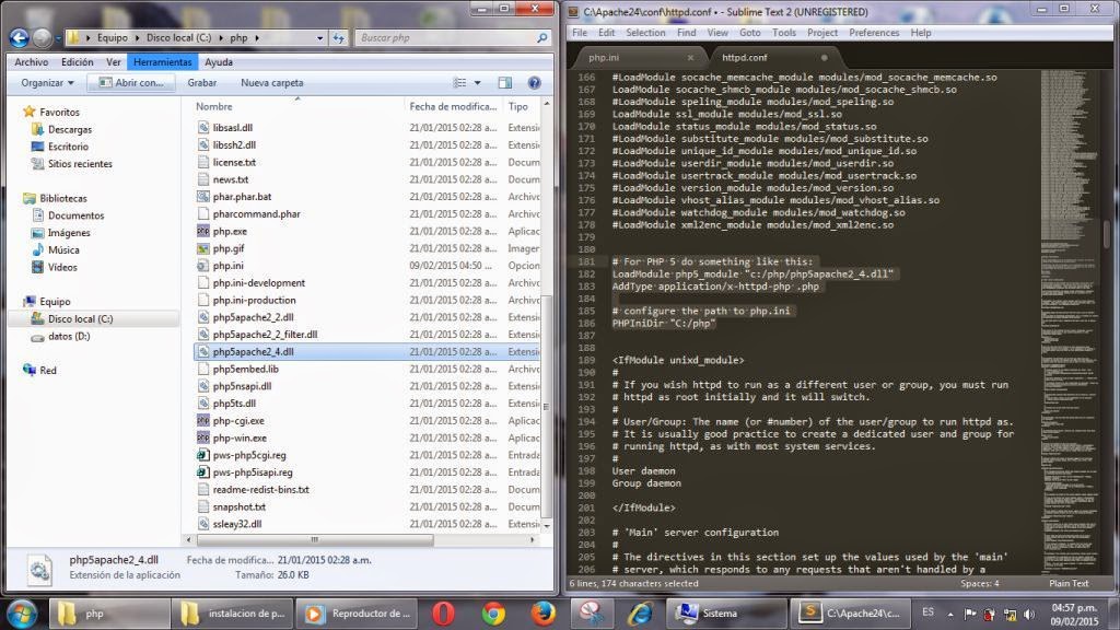 TECLCD Instalación del Lenguaje PHP y Configuración junto con Apache