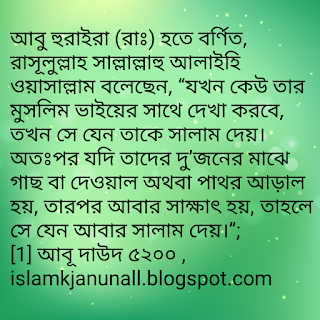 সালাম দেয়ার পদ্ধতি,