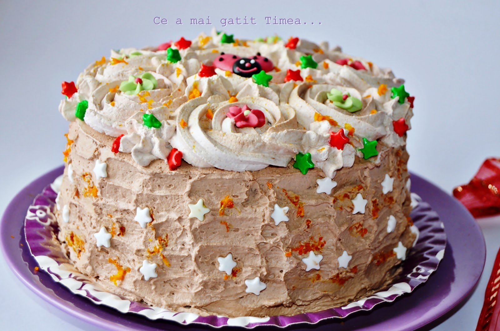 Tort cu mousse de ciocolata si portocala 2