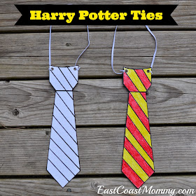 Harry Potter Inspired Printable Ties Party Favor