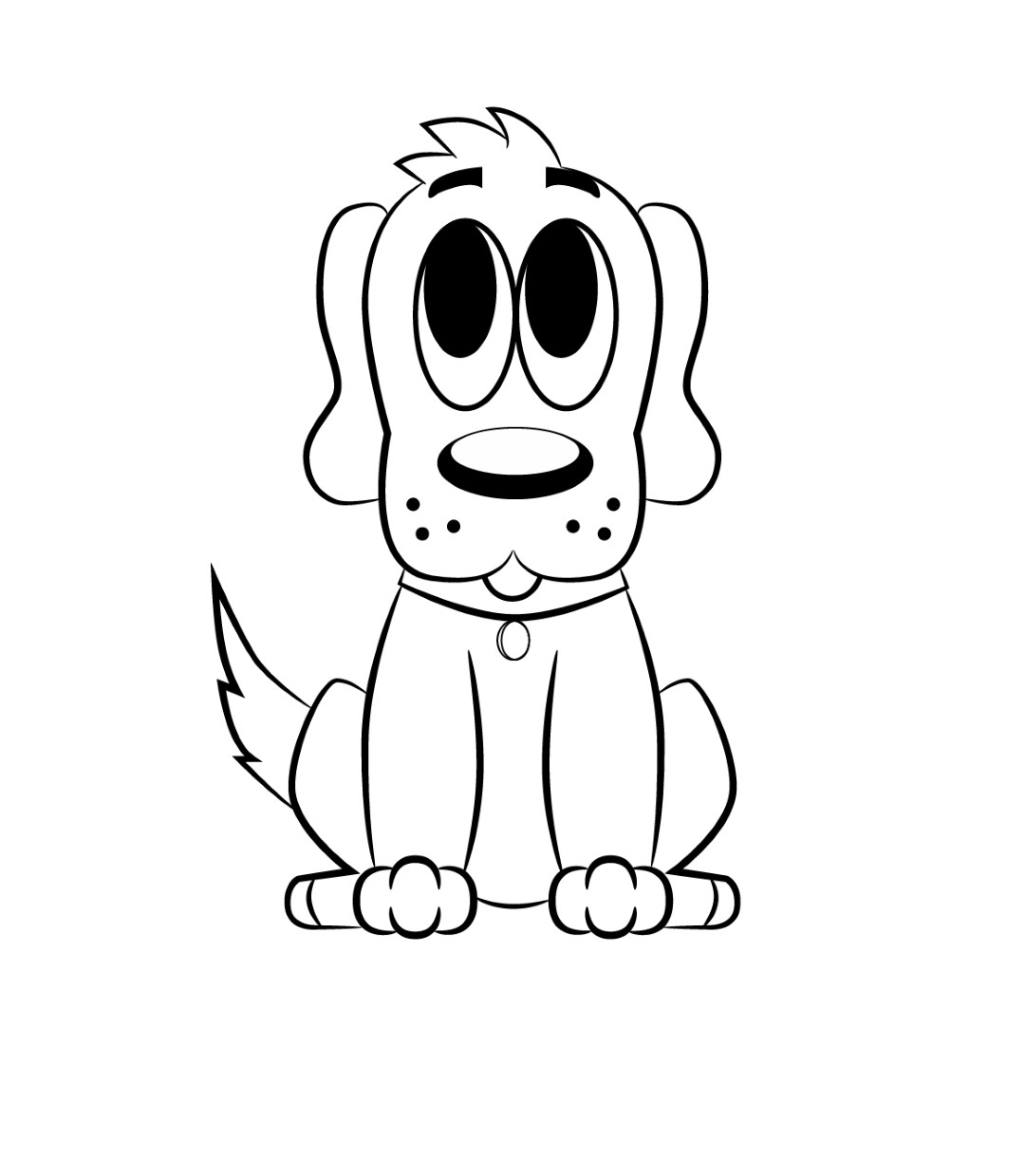 How To Draw A Cartoon Dog - Draw Central