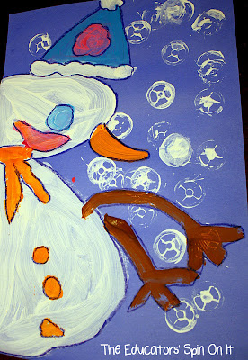 Snowman Painting activity for kids 
