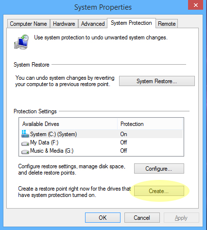 Windows の起動時にシステムの復元ポイントを自動的に作成する方法