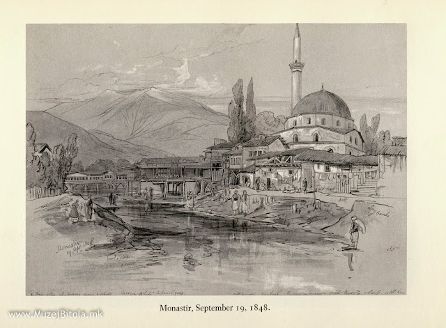 Edward Lear, Битола 19 септември 1848 година. Работен цртеж.