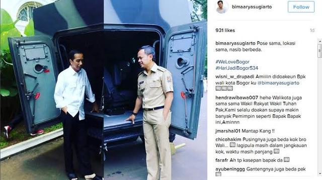 Bima Arya Posting Foto Dengan Jokowi `Cuma Beda Nasib` yang Bikin Heboh Pengguna Sosmed Bima Arya Posting Foto Dengan Jokowi `Cuma Beda Nasib` yang Bikin Heboh Pengguna Sosmed
