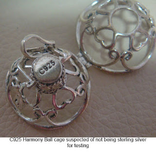 image of fake harmony ball cage showing c925
