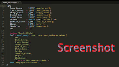 Pemrograman Web Php - Kegiatan Penjualan Sederhana Part2 (Simpan Ke Database Mysql)  