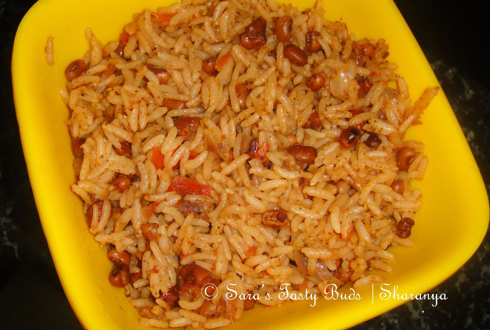 SARA'S TASTY BUDS Black Eyed Pea Rice Thattaipayaru Sadham