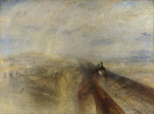 Chuva, vapor e velocidade - O grande caminho de ferro do Oeste, pintura de J.M.W. Turner.