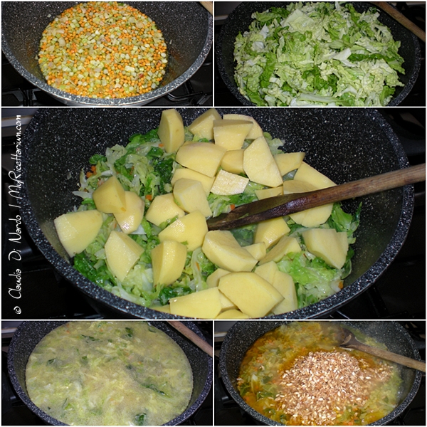 Zuppa di farro con verza e patate