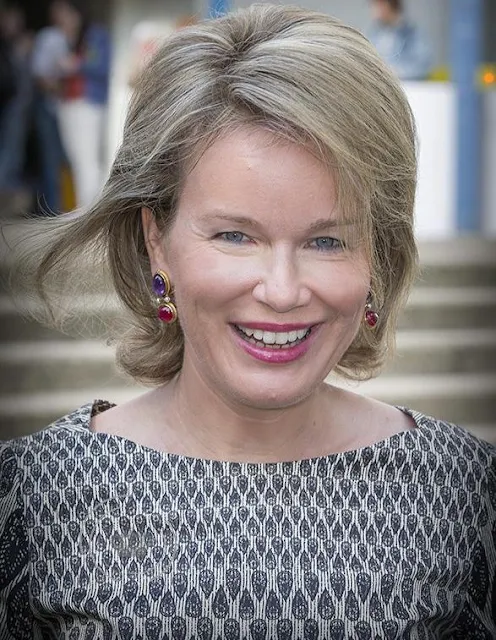 Queen Mathilde of Belgium attends the meeting of the National Immunization Programme Managers of the World Health Organization at the University of Antwerp