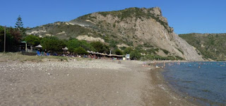 Playa de Dafni, en el golfo de Laganás.