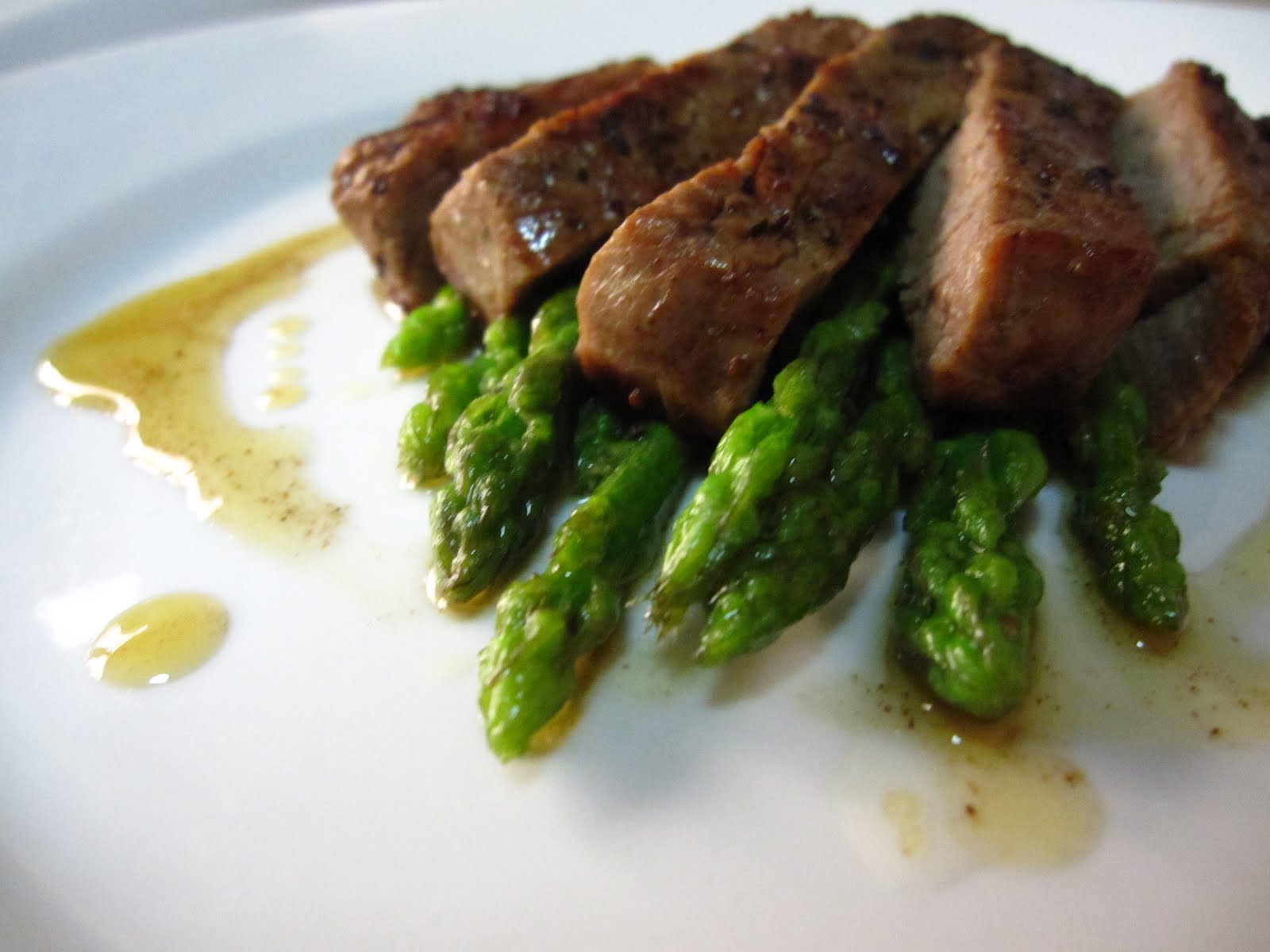 Confessions Of The True Foodski Tenderloin Steak with buttered Asparagus